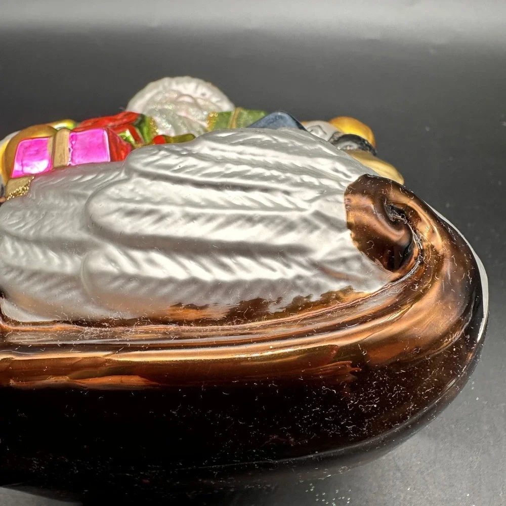 Kurt Adler Polonaise Santa On‎ Goose Sled GP479 Christmas Ornament 5.5